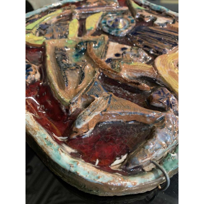 GIOVANNI DE SIMONE "Orlando il Saladino" abstract Siciliaans keramiek, jaren 60s