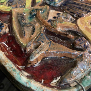 GIOVANNI DE SIMONE "Orlando il Saladino" abstract Siciliaans keramiek, jaren 60s