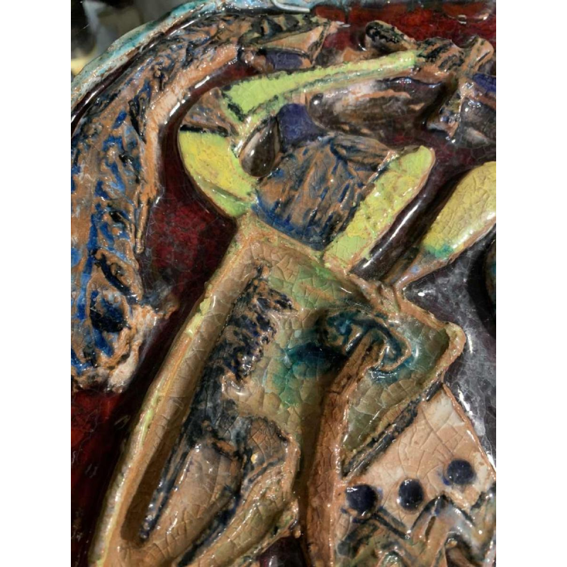 GIOVANNI DE SIMONE " Orlando Saladino " Céramique Sicilienne abstraite 1960s