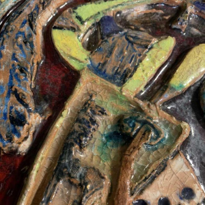 GIOVANNI DE SIMONE " Orlando il Saladino " Early Abstract Sicilian Pottery 1960s