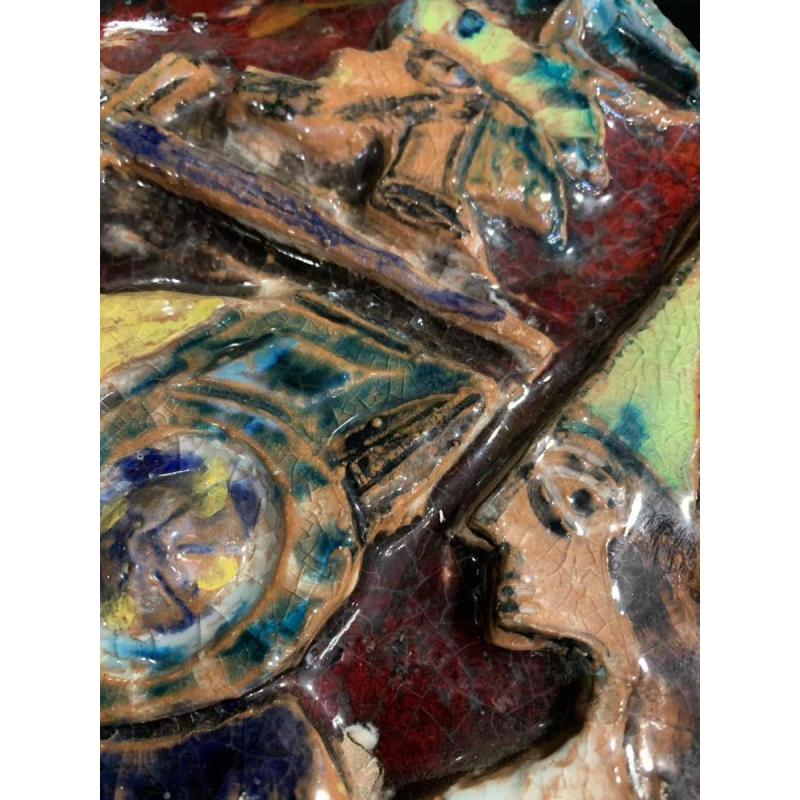 GIOVANNI DE SIMONE " Orlando il Saladino " Early Abstract Sicilian Pottery 1960s