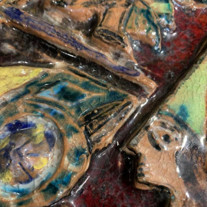 GIOVANNI DE SIMONE "Orlando il Saladino" abstract Siciliaans keramiek, jaren 60s