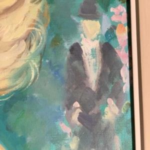 LUCIA LONGI, schilderij Portret van een jonge vrouw, olieverf op doek, ca 1950