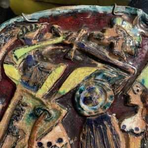 GIOVANNI DE SIMONE "Orlando il Saladino" abstract Siciliaans keramiek, jaren 60s