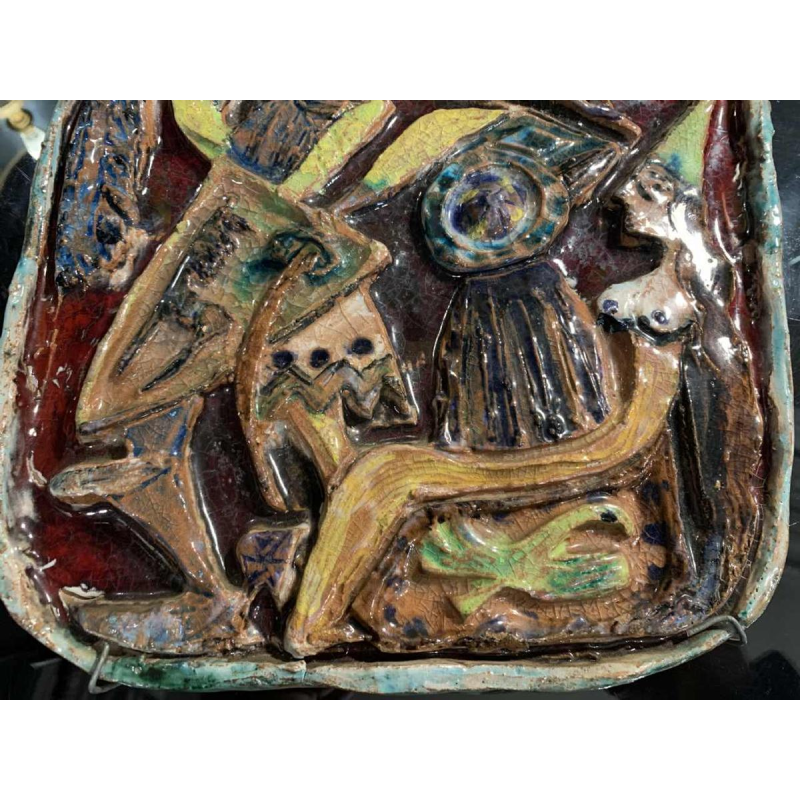 GIOVANNI DE SIMONE " Orlando il Saladino " Early Abstract Sicilian Pottery 1960s