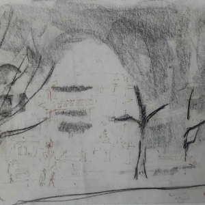 Roberto Matta ‘Barcelona’, drawing on paper 1991