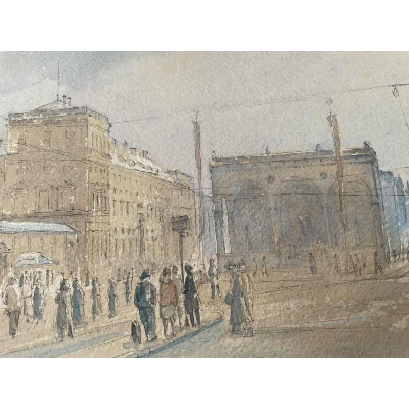 Watercolor “München” (Munich) by Martin FREY (1907-1991)