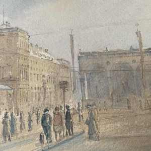 Aquarelle « München » (Munich) de Martin FREY (1907-1991)
