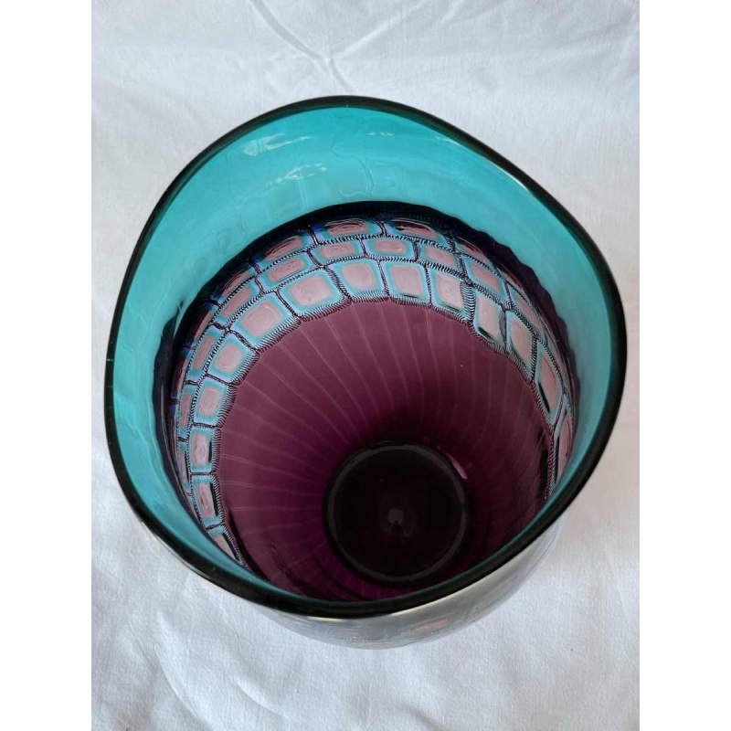 Adriano Della Valentina (1945-) Murano vase en verre