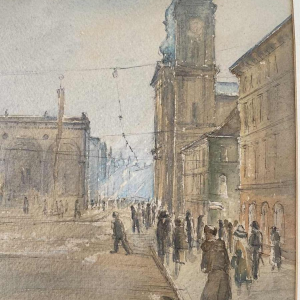 Aquarel “München” (München) van Martin FREY (1907-1991)