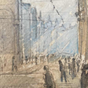 Watercolor “München” (Munich) by Martin FREY (1907-1991)