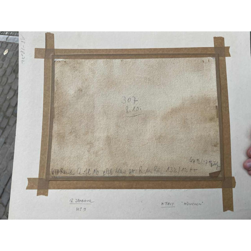 Watercolor “München” (Munich) by Martin FREY (1907-1991)