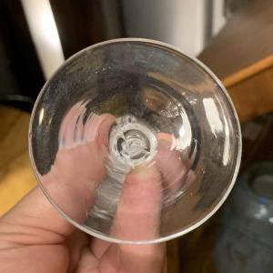 Verreries Zoude 18ème siècle Série de 6 verres verre inclusion filigrane spirale