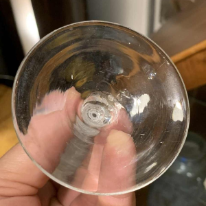 Verreries Zoude 18ème siècle Série de 6 verres verre inclusion filigrane spirale