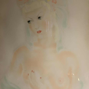 ROGER DE RUYCKE ' La Belle Corisande ' femme nue, gravure à l'aquatinte, 1950