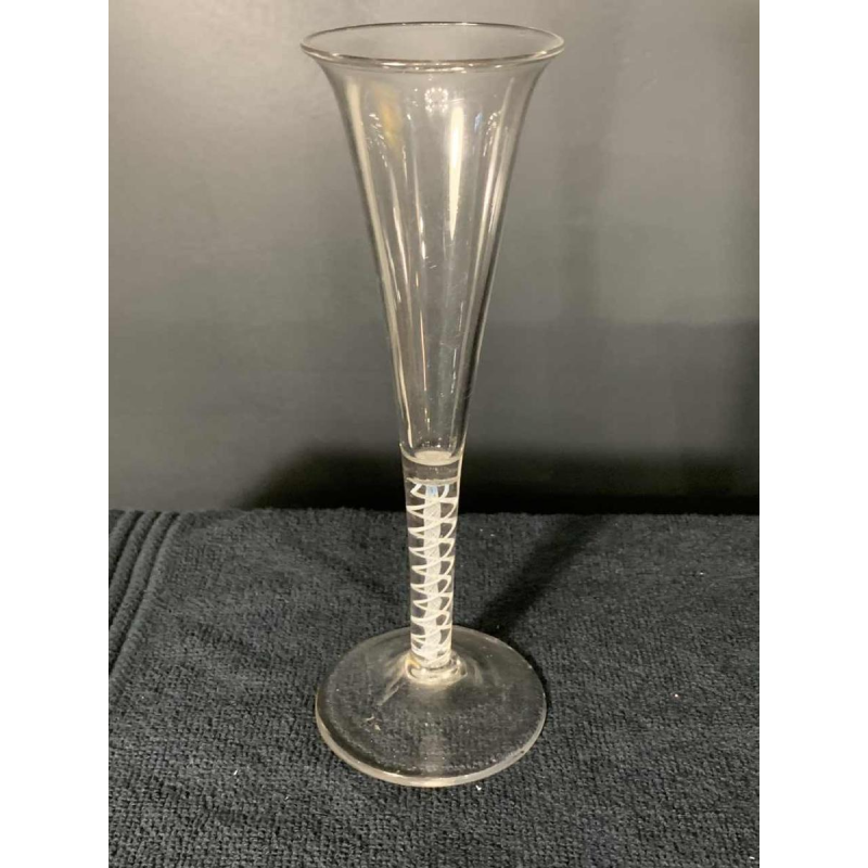 Verreries Zoude 18th century Series of 6 glasses glass inclusion spiral filigree