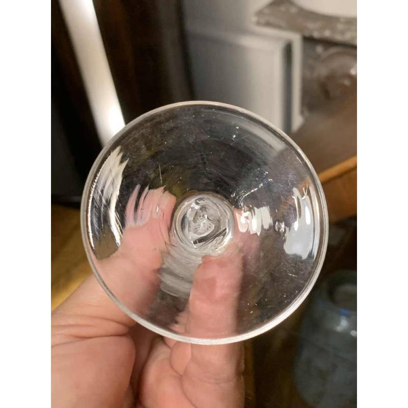 Verreries Zoude 18ème siècle Série de 6 verres verre inclusion filigrane spirale