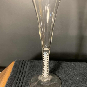 Verreries Zoude 18th century Series of 6 glasses glass inclusion spiral filigree