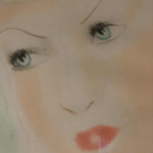 ROGER DE RUYCKE ' La Belle Corisande ' naakte vrouw, aquatint print, ca 1950