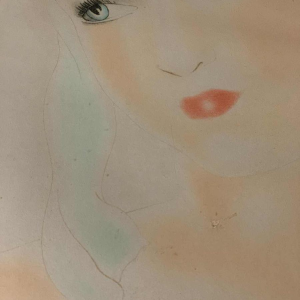 ROGER DE RUYCKE ' La Belle Corisande ' femme nue, gravure à l'aquatinte, 1950