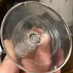 Verreries Zoude 18ème siècle Série de 6 verres verre inclusion filigrane spirale