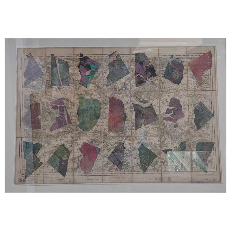 André Pierre Arnal, abstracte compositie, collage op karton, 1991