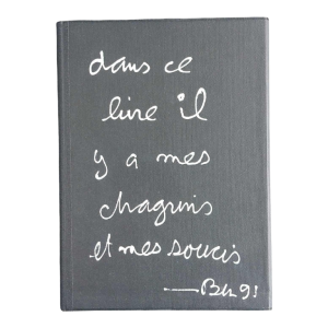 Ben Vautier “Dans ce livre il y a mes chagrins et mes soucis” schilderij olieverf op doek, 1991