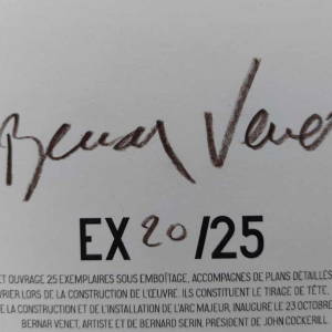 Bernar Venet “Coffret de l'Arc Majeur“ ex 20/25, 2019