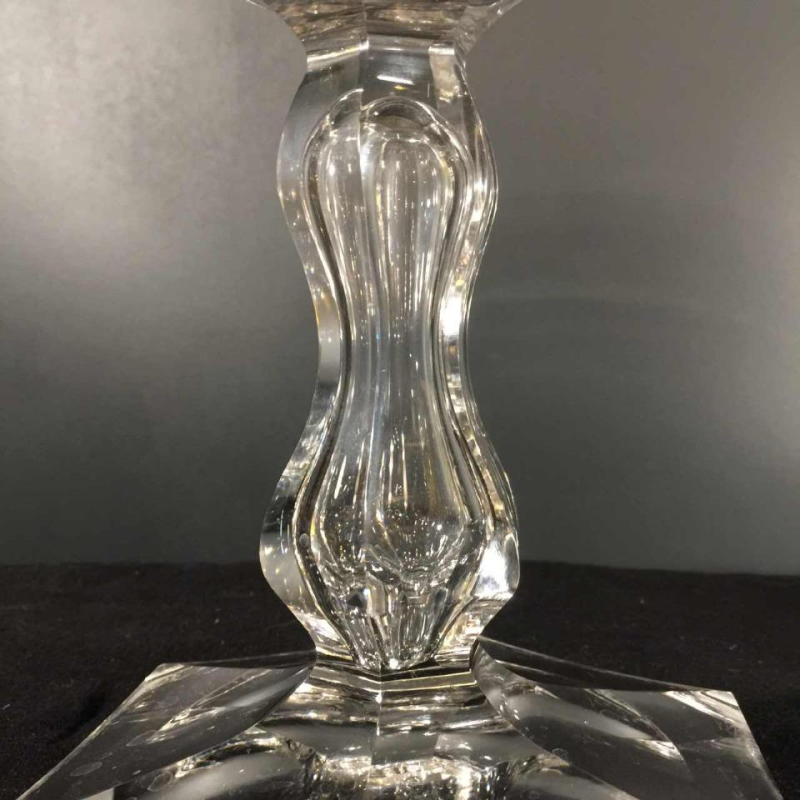 Val Saint Lambert, grand centre de table / coupe à fruits, cristal taillé, 1880