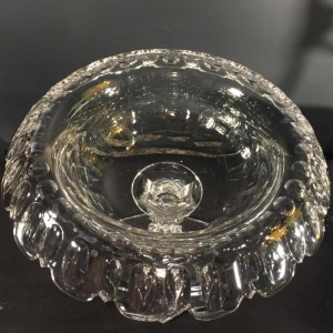 Val Saint Lambert, large centerpiece / fruit bowl 15 inches, cut crystal, 1880