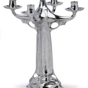 HUGO LEVEN for Kayserzinn - Art Nouveau floral pewter vase N° 4299, 1900s