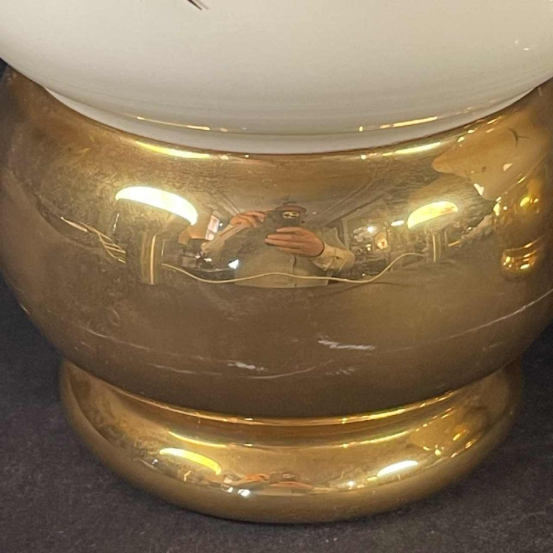 Verreries de Laeken, Pair of Vases, Art Deco Golden Sandblasted Glass, ca 1935