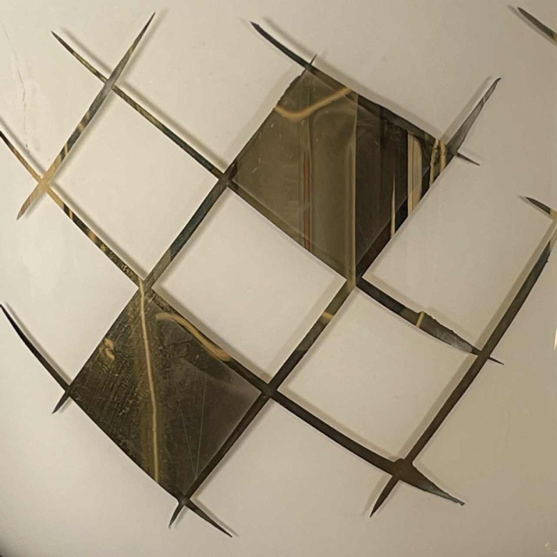 Verreries de Laeken, Paire de Vases, Verre Sablé Doré Art Déco, ca 1935