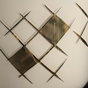 Verreries de Laeken, Paire de Vases, Verre Sablé Doré Art Déco, ca 1935