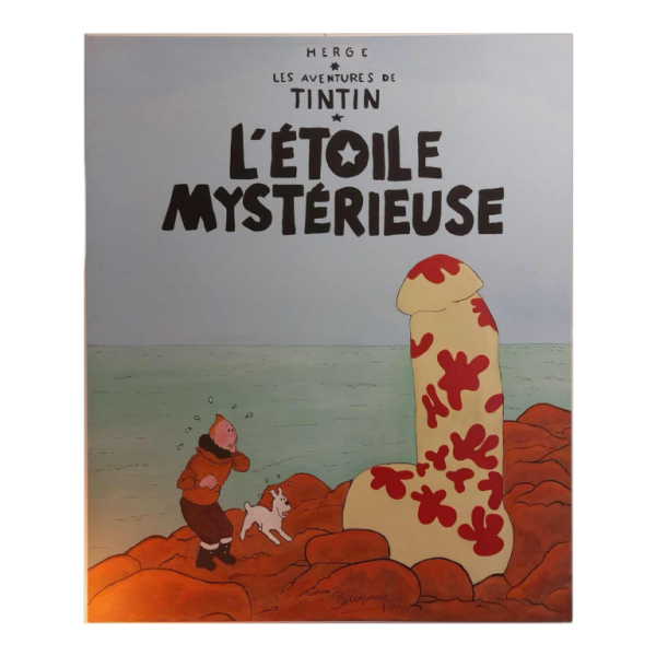 Jan Bucquoy “ Tintin's sexual life “ heightened canvas print signed