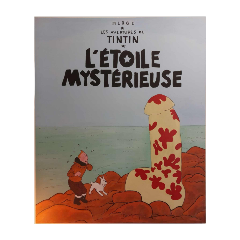 Jan Bucquoy “ La vie sexuelle de Tintin “ impression sur toile rehaussée signée