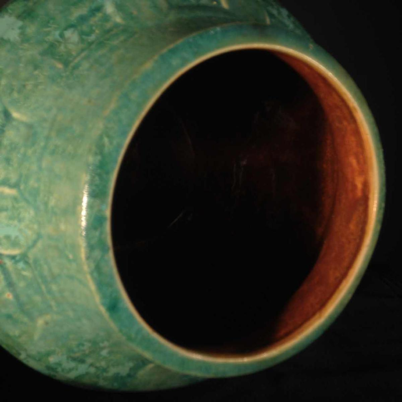 Roger Guérin, rare vase aux lions, art déco, grès de Bouffioulx, circa 1930