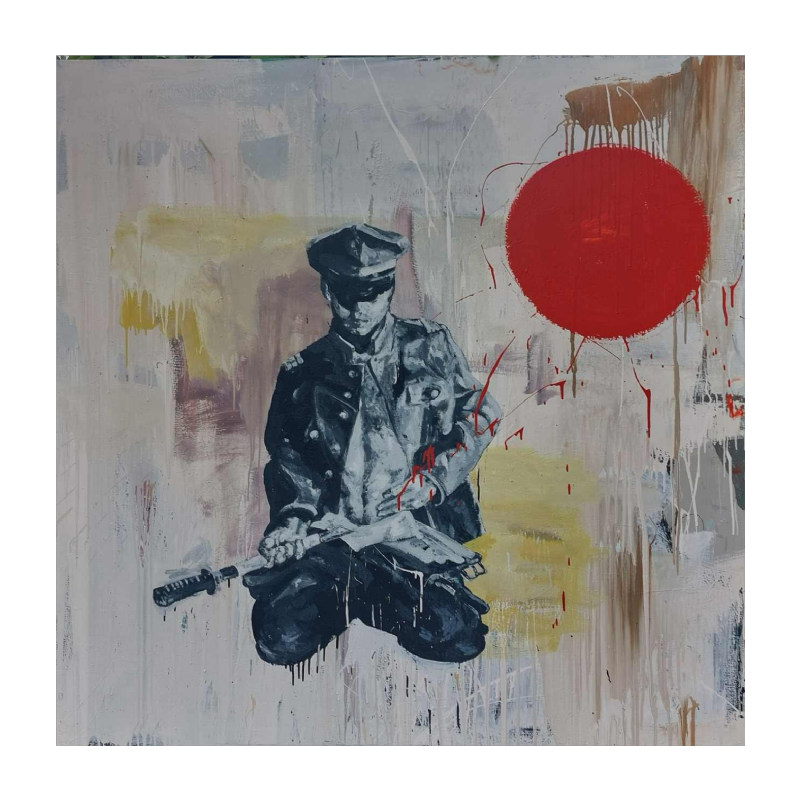 David Pirotte “Mishima“ tableau huile sur toile, 2013