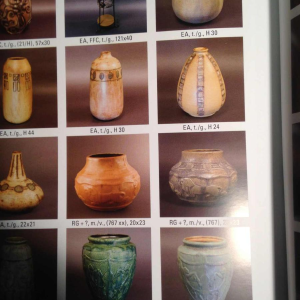 Roger Guérin, rare vase aux lions, art déco, grès de Bouffioulx, circa 1930