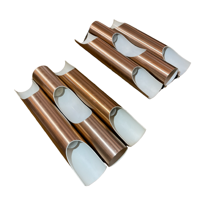 Maija Liisa Komulainen / Raak pair of FUGA sconces in copper gold aluminium 1970