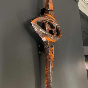 Vandeweghe Perignem Amphora, Brutalist Abstract Ceramic Wall Sculpture, ca 1970