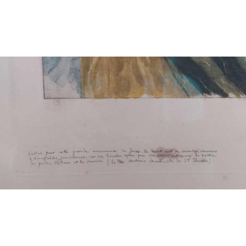 Félicien Rops “L'Agonie“ gravure érotique rehaussée, édité par G. Pellet en 1896