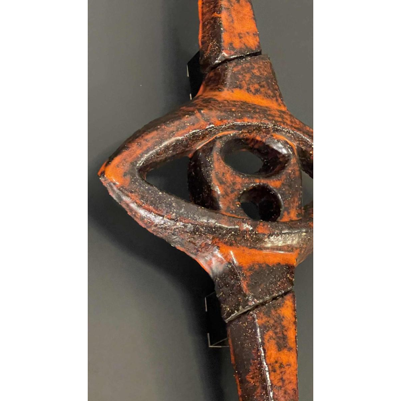 Vandeweghe Perignem Amphora, Brutalistische Abstracte Keramische Wandsculptuur