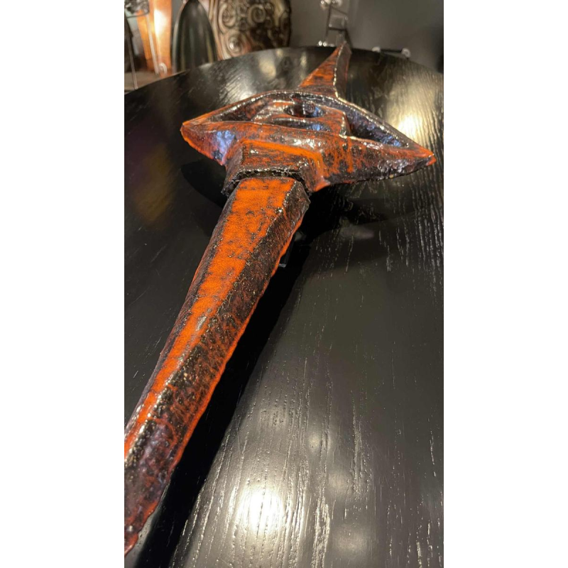 Vandeweghe Perignem Amphora, Brutalistische Abstracte Keramische Wandsculptuur