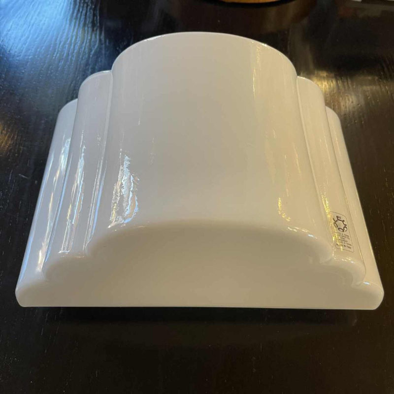 Kazuhide Takahama (attr) voor Leucos, plafondlamp wandlamp opaline glas, 1980s