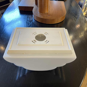 Kazuhide Takahama (attr) voor Leucos, plafondlamp wandlamp opaline glas, 1980s