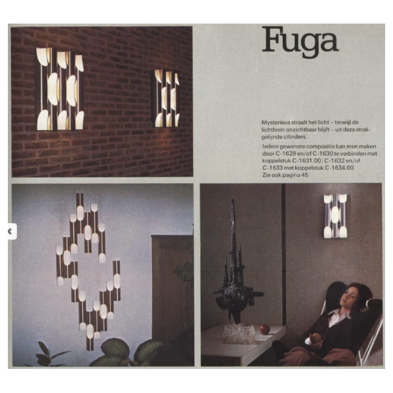 Maija Liisa Komulainen / Raak, paar FUGA kandelaars, koper goud aluminium, 1970