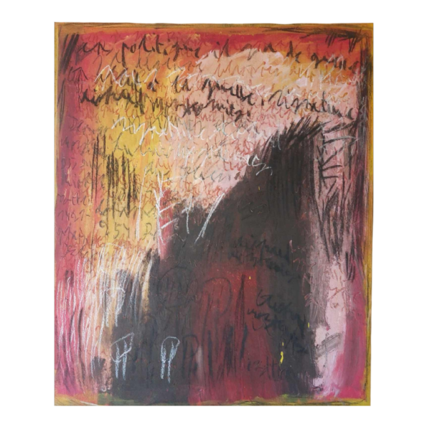 Richard Moszkowicz, Art brut, mixed media on paper, 1990
