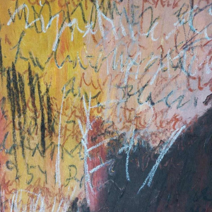 Richard Moszkowicz, Art brut, mixed media on paper, 1990