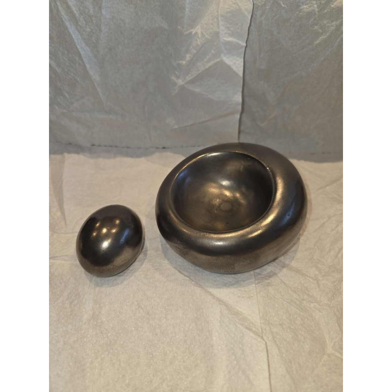 Annie Palisot, modernist glazed ceramic sculpture, ca 1970